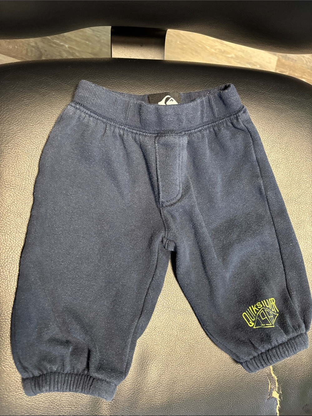 Quiksilver Kids Dark Navy Sweat Joggers with Lime Logo